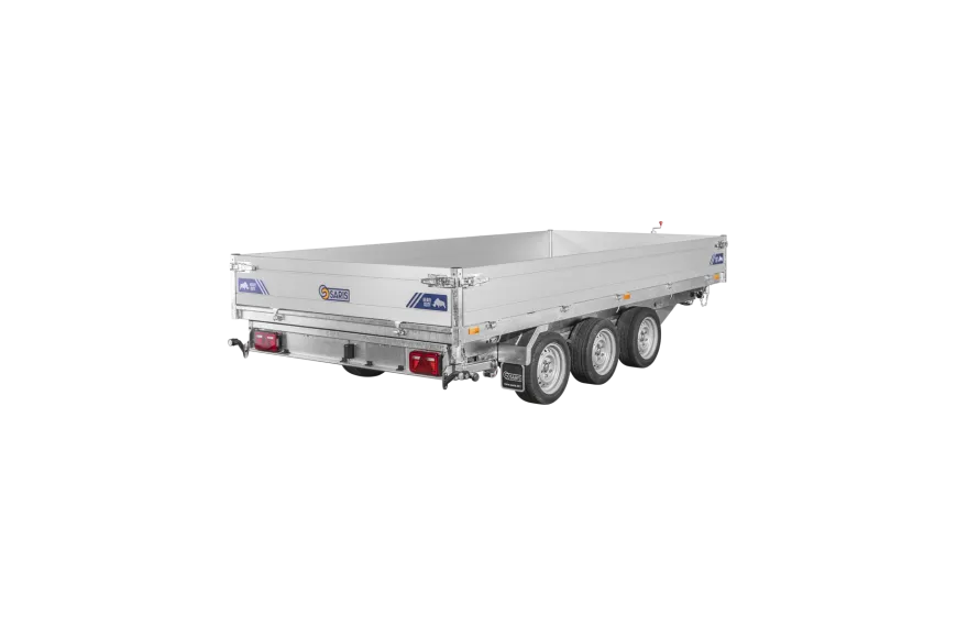 Remorque Tribenne - PTAC 3500 kg avec pompe électrique - Saris